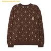  Áo Sweater MLB Dia Monogram Allover Jacquard Comfortable Fit Boston Red Sox 3AMTM0134-43BRD - Nâu 