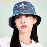  Mũ Bucket MLB Denim Dia Monogram Bucket Hat New York Yankees D.Navy 3AHTMD13N-50NYD 