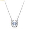  Dây Chuyền Swarovski Symbolica pendant Round cut, Pavé, Horse shoe, Blue, Rhodium plated 5746562 