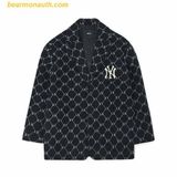  Áo Khoác Vest MLB Diamond Monogram Blazer Jacket New York Yankees (Đen) 3AJKM0124-50BKS 