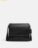  Túi Đeo Chéo Nam Coach Sprint Map Bag 25 In Signature Jacquard CE534 Đen Logo 
