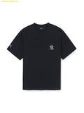  Áo Phông MLB Basic Simple Street Logo Oversized Short Sleeve T-shirt New York Yankees 3ATSB0463-50BKS Black 