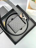  Ví Nam Michael Kors MK Signature Logo Wallet and Reversible Belt Gift Set Set Ví + Thắt Lưng Màu Đen Logo 