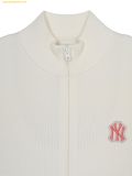  Áo Khoác Cardigan MLB Women's Varsity Ribbed Zip-Up Cardigan NY (D.Cream) 3FKCV0444-50CRD 