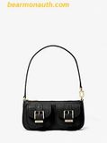  Túi Đeo Vai Michael Kors Zoe Small Pebbled Leather Pochette Đen 