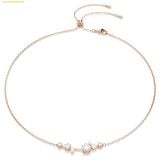  Dây Chuyền Swarovski Constella necklace Crystal pearl, Round cuts, White, Rose gold-tone plated 5729504 