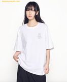  Áo Phông ADLV Ac Bear One Tone Basic Logo Short Sleeve T-Shirt Trắng 