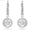  Bông Tai Swarovski Una drop earrings Round cut, White, Rhodium plated 5504652 