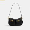 Túi Đeo Vai Coach Twin Turnlock Waverly Bag Black CDZ20