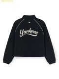  Áo Khoác Gió MLB Women's Sporty Varsity Windbreaker New York Yankees 3FWJV0154-50BKS Đen 