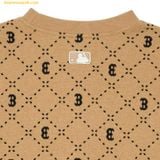  Áo Sweat MLB Diamond Monogram Front Pattern Jacquard Comfortable Fit Man-to-Man BOS (L.Camel) 3AMTM0134-43CAL 