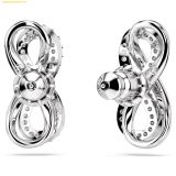  Khuyên Tai, Bông Tai Swarovski Hyperbola stud earrings Infinity, White, Rhodium plated 5687269 