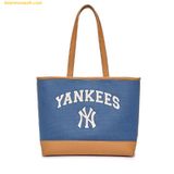  Túi Tote MLB Varsity Canvas Shopper Bag New York Yankees Indigo 3AORL103N-50INS 