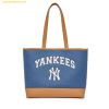 Túi Tote MLB Varsity Canvas Shopper Bag New York Yankees Indigo 3AORL103N-50INS