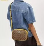  Túi Đeo Chéo Coach Jamie Camera Bag In Signature Canvas CA547 Retro Yellow 