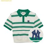  Áo Crop MLB Women's Varsity Stripe Crop Collar T-Shirt NY (Ptn.Green) 3FPQV0133-50GNP 