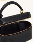  Túi Đeo Chéo Dạng Cốp JW PEI Cleo Box Shape Top Handle Bag - Black Croc 