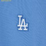  Áo Crop MLB Women's Color Block Crop Collar T-Shirt LA (Sky Blue) 3FPQB0333-07SBS 