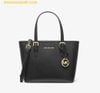 Túi Tote Michael Kors Jet Set Travel Extra Small Saffiano Leather Top-Zip Tote Bag 35T9GTVT0L Đen
