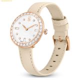  Đồng Hồ Swarovski Matrix tennis 7-link watch Swiss Made, Leather strap, Rose gold 