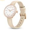  Đồng Hồ Swarovski Matrix tennis 7-link watch Swiss Made, Leather strap, Rose gold 