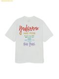  Áo Phông MLB Basic Street Color Letter Oversized Short Sleeve T-shirt New York Yankees White 3ATSB1563-50WHS 
