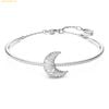  Vòng Tay, Lắc Tay Swarovski Luna bangle Moon, White, Rhodium plated 5666175 