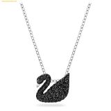 Dây Chuyền Swarovski Swan pendant Swan, Small, Black, Rhodium plated 5347330 