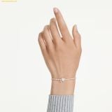  Lắc Tay Swarovski Idyllia bracelet Mixed cuts, Heart with arrow, White, 18K gold finish 5744061 