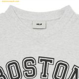  Áo Phông MLB Varsity Overfit Short Sleeve T-Shirt BOS (L.Melange Grey) 3ATSV0233-43MGL 