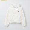 Áo Khoác Bông SAPO Dumble Crop Hoodie SPFZE4VG42 - Trắng Ivory