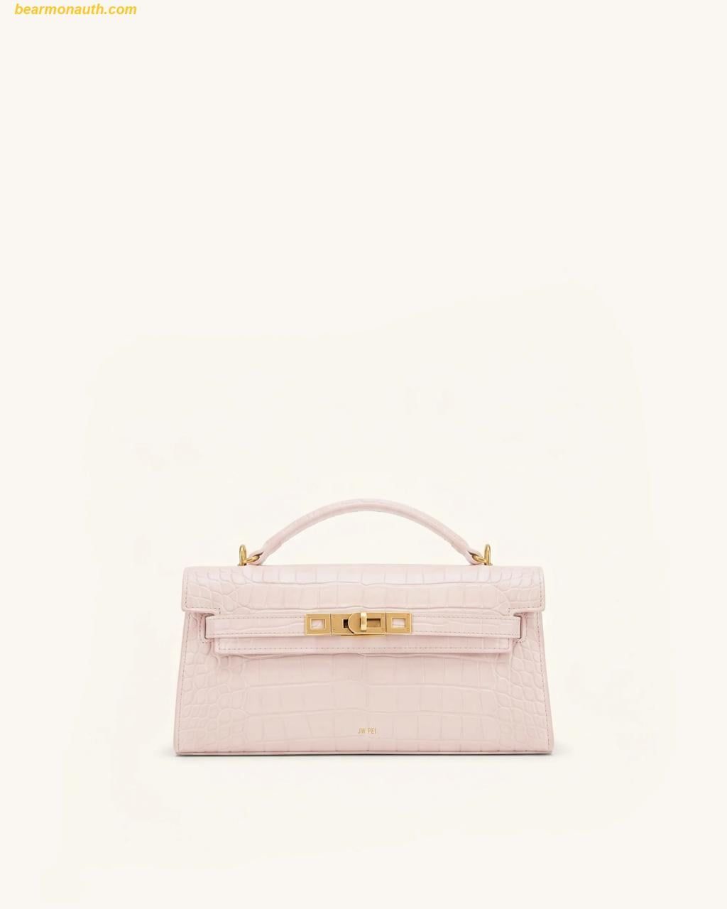  Túi Xách JW PEI Noor Top Handle Bag - Pink Croc 