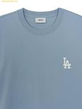  Áo Phông MLB Basic Small Logo Semi-Oversized Short Sleeve T-shirt LA Dodgers L.Sky Blue 3ATSB8063-07SBL 