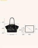  Túi Xách JW PEI Hana Medium Tote Bag - Black Croc 