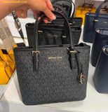  Túi Tote Michael Kors Jet Set Travel Extra-Small Logo Top-Zip Tote Bag Đen Logo 35T9GTVT0B 