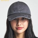  Mũ Lưỡi Trai MLB Vintage Cursive Unstructured Ball Cap NY (Charcoal Grey) 3ACPVL64N-50CGS 
