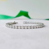  Vòng Tay, Lắc Tay Swarovski Matrix Tennis bracelet Round cut, White, Rhodium plated 5724483 