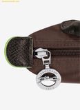  Túi Xách Longchamp Le Pliage Green Pouch with Handle Size Mini Mocha 
