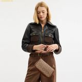  Túi Đeo Vai Coach Plaza Bag In Signature Canvas CCC42 Nâu 