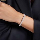  Vòng Tay, Lắc Tay Swarovski Sublima bangle Snow pavé, White, Rhodium plated 5684241 