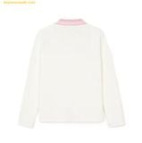  Áo Polo Tay Dài MLB Women's Basic Small Logo Long Sleeve Collared T-Shirt CLE (Cream) 3FPQB0141-45CRS 