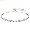  Vòng Tay, Lắc Tay SWAROVSKI Matrix Tennis bracelet Mixed round cuts, Blue, Rhodium plated 5725854 