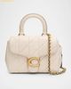 Túi Đeo Chéo Coach Tabby 19 Quilted Leather Top-Handle Bag Chalk CCC12