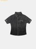 Áo Sơ Mi Bad Blood Cosmo Graphic Short Sleeve Shirt - Black Check w-sht25-009