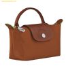  Túi Xách LongChamp Le Pliage Original Pouch With Handle - Cognac - Recycled Canvas Size Mini 