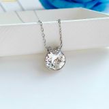  Dây Chuyền Swarovski Bella V pendant Round cut, 5535526, Bạc 