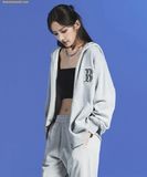  Áo Hoodie Zip MLB Basic Mega Logo Hoodie B (Melange Grey) 3ATRB0224-43MGS 