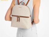  Balo Michael Kors Rhea Medium Slim Logo Backpack Màu Trắng Logo 