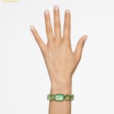  Đồng Hồ Swarovski Watch Octagon cut bracelet, Green, Champagne gold-tone finish 5729842 