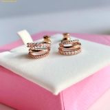  Khuyên Tai , Bông Tai Swarovski Hyperbola hoop earrings Mixed cuts, Mini, White, Rose gold-tone plated 5698702 